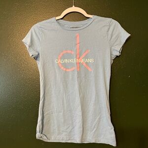 Light blue and pink Calvin Klein t shirt